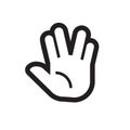 Flat design style. Grab hand. Hand gesture.