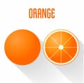 Flat design style orange icon vector illustration. Royalty Free Stock Photo