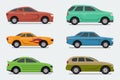 Flat design style cars