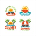 Flat Design Summer Label Collection