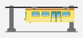 Flat DeSign of Suspension railway Vector