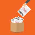 Flat design taxes concept, vector