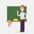 Flat design teacher characters. Royalty Free Stock Photo