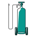 flat design template for a green oxygen cylinder icon