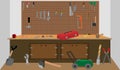 Flat design tools room (vector illustration) Royalty Free Stock Photo