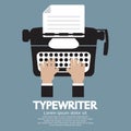 Flat Design of Typewriter The Classic Typing Machine