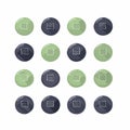 Flat Design UI Button Set with Document Symbols Royalty Free Stock Photo