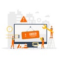 Flat design under construction concept Royalty Free Stock Photo