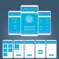 Flat design user interface for smart phone or
