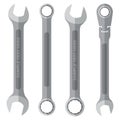 Flat design various wrench set