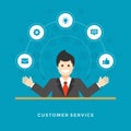 Flat design vector business illustration concept Royalty Free Stock Photo