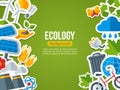 Flat Design Vector Concept for Ecology Royalty Free Stock Photo