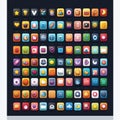 Flat design vector icons set for mobile applications and web sites. Royalty Free Stock Photo