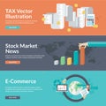 Flat design vector illustration concepts for business and finance Royalty Free Stock Photo