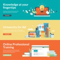 Flat design vector illustration concepts for online education Royalty Free Stock Photo