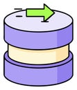 Data Flow and Storage System Icon Royalty Free Stock Photo