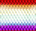 Colorful waving rainbow texture background of small triangle shapes, LGBTQ pride flag colors, horizontal seamless pattern. Royalty Free Stock Photo