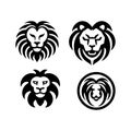 flat design vector illustration of lion king generative ai Royalty Free Stock Photo