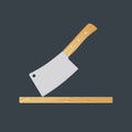 Cleaver icon. Flat design. Vector illustration.