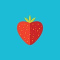 Strawberry flat icon. Vector illustration