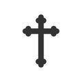 Orthodox cross icon. Flat design. Vector illustration Royalty Free Stock Photo