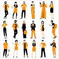 Set of people characters