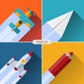 Flat design vector startup concept Royalty Free Stock Photo