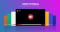 Flat design vlog concept. Create video content and make money. V