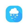 Flat design Weather - Rain and Snow Royalty Free Stock Photo