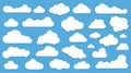 Clouds in blue sky vrctor icon set Royalty Free Stock Photo