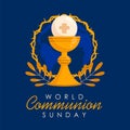 world communion sunday poster template vector