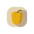 Flat design yellow bell pepper