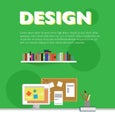 Flat Designer Workplace Elements Template