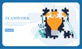 Flat dessign business hands team work. Find a solution with puzzle symbol. Connecting with puzzle elements.