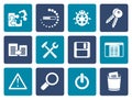 Flat developer, programming and application icons Royalty Free Stock Photo