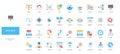 Flat DevOps Icons with Titles Collection Royalty Free Stock Photo