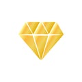 Flat Diamond gold icon