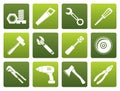 Flat different kind of tools icons