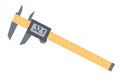 Flat digital caliper illustration for measuring Royalty Free Stock Photo