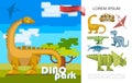 Flat Dino Park Colorful Concept