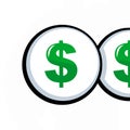 Flat dollar icon for business. Investment logo.