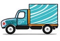 Flat drawing truck, icon, illustration on white background.