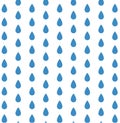 Flat Drop seamless pattern. Rain vector background. Royalty Free Stock Photo