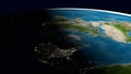 Flat Earth Model. Side view Royalty Free Stock Photo