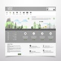 Flat eco city on Flat Website Template Design Royalty Free Stock Photo
