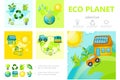 Flat Ecology Infographic Template