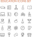 Flat education icons