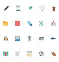 Flat Education Vector Icons 3 Royalty Free Stock Photo