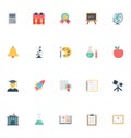 Flat Education Vector Icons 2 Royalty Free Stock Photo