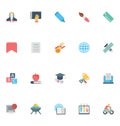 Flat Education Vector Icons 7 Royalty Free Stock Photo